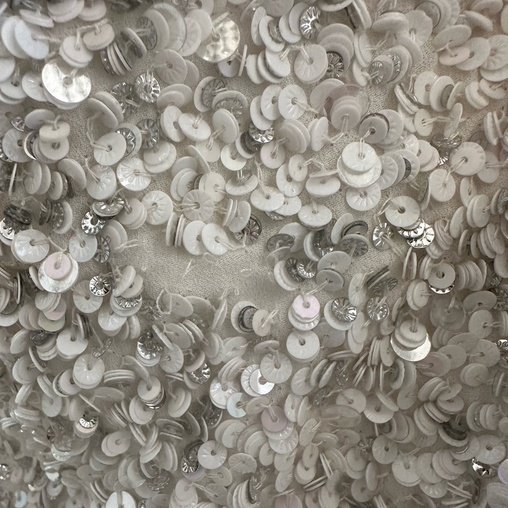 Revolve Cassandra Strapless Tube Dress - White, Silver, Sequin - Picture 6 of 7